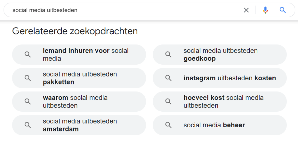 zoekwoorden bepalen